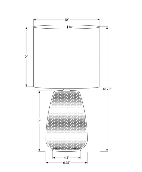 Contemporary Grey Ceramic Table Lamp With Ivory Shade - Sleep Galleria