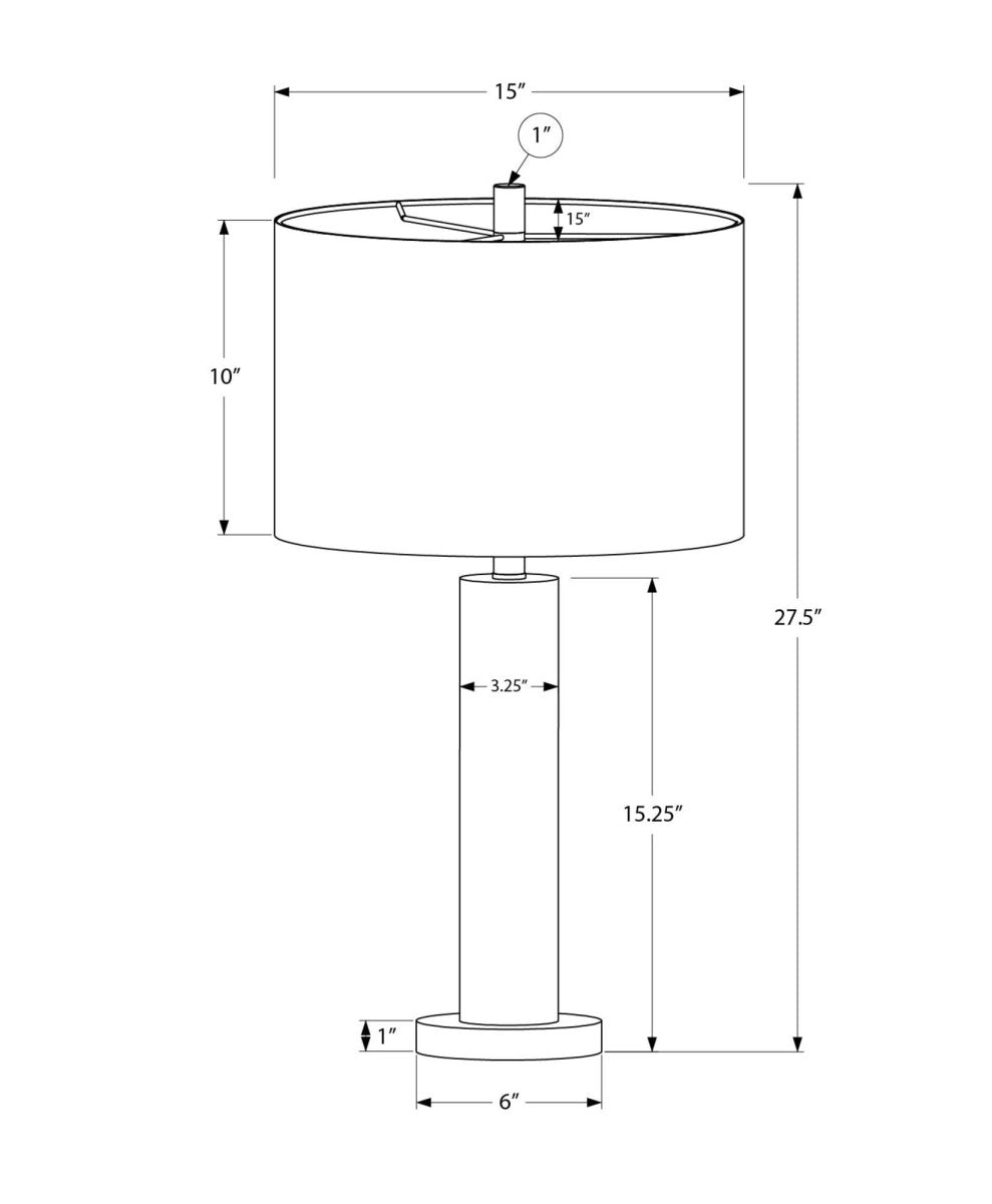 Contemporary Nickel Metal Acrylic Base Table Lamp - Serenova - Sleep Galleria