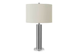 Contemporary Nickel Metal Acrylic Base Table Lamp - Serenova - Sleep Galleria
