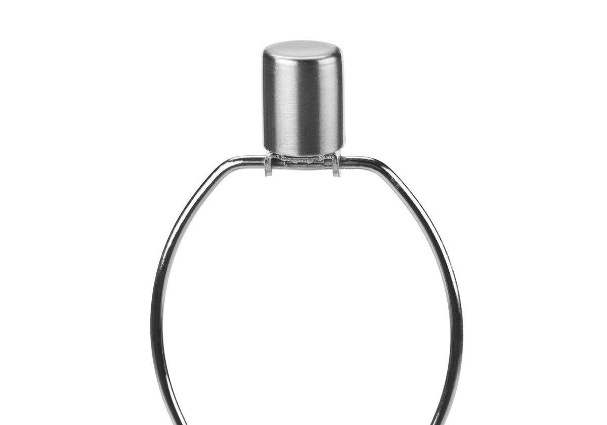 Contemporary Nickel Metal Acrylic Base Table Lamp - Serenova - Sleep Galleria