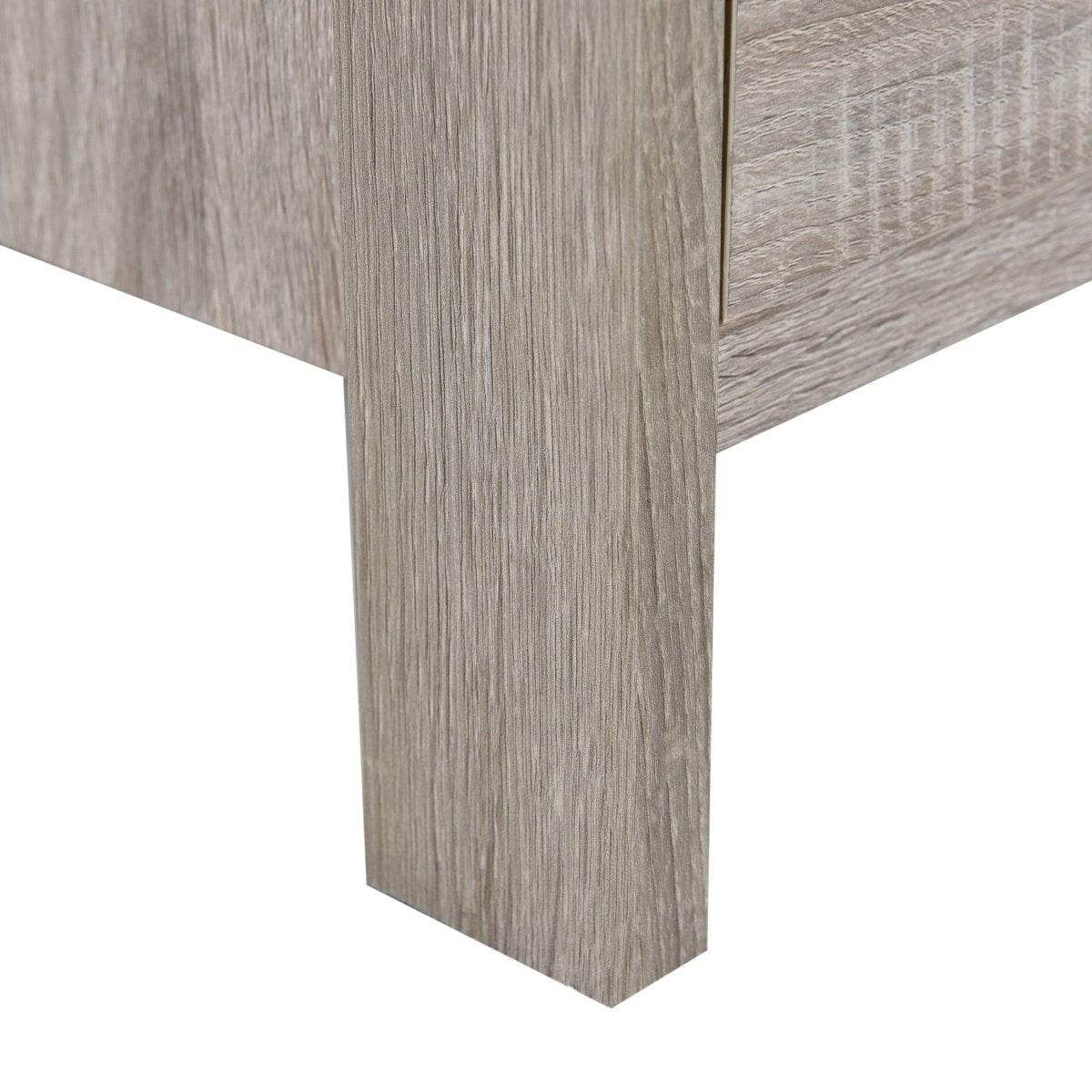 Contemporary Oak Six Drawer Particle Board Dresser - Sleep Galleria
