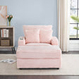 Corduroy Spring Upholstered Armchair And Ottoman Set - Sleep Galleria