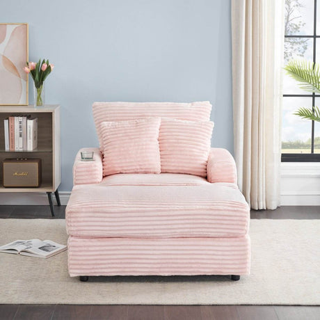 Corduroy Spring Upholstered Armchair And Ottoman Set - Serenova - Sleep Galleria