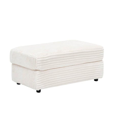 Corduroy Upholstered Reclining Armchair With Ottoman Set - Serenova - Sleep Galleria