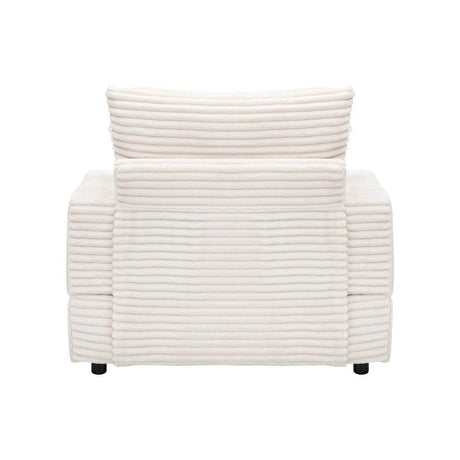 Corduroy Upholstered Reclining Armchair With Ottoman Set - Serenova - Sleep Galleria