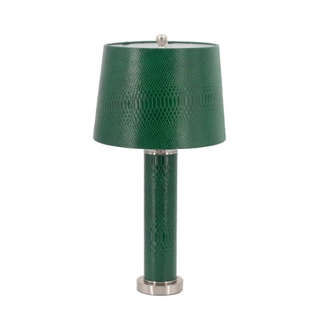 Crocodile Textured Faux Leather Table Lamp - Serenova - Sleep Galleria