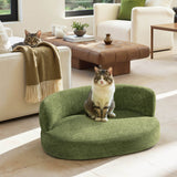 Curved Fleeced Teddy Upholstered Pet Sofa Bed - Sleep Galleria