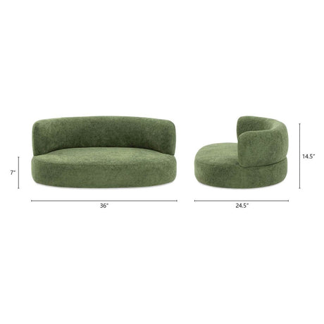 Curved Fleeced Teddy Upholstered Pet Sofa Bed - Sleep Galleria