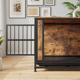 Decorative MDF Metal Dog Crate Furniture With Cushion - Serenova - Sleep Galleria