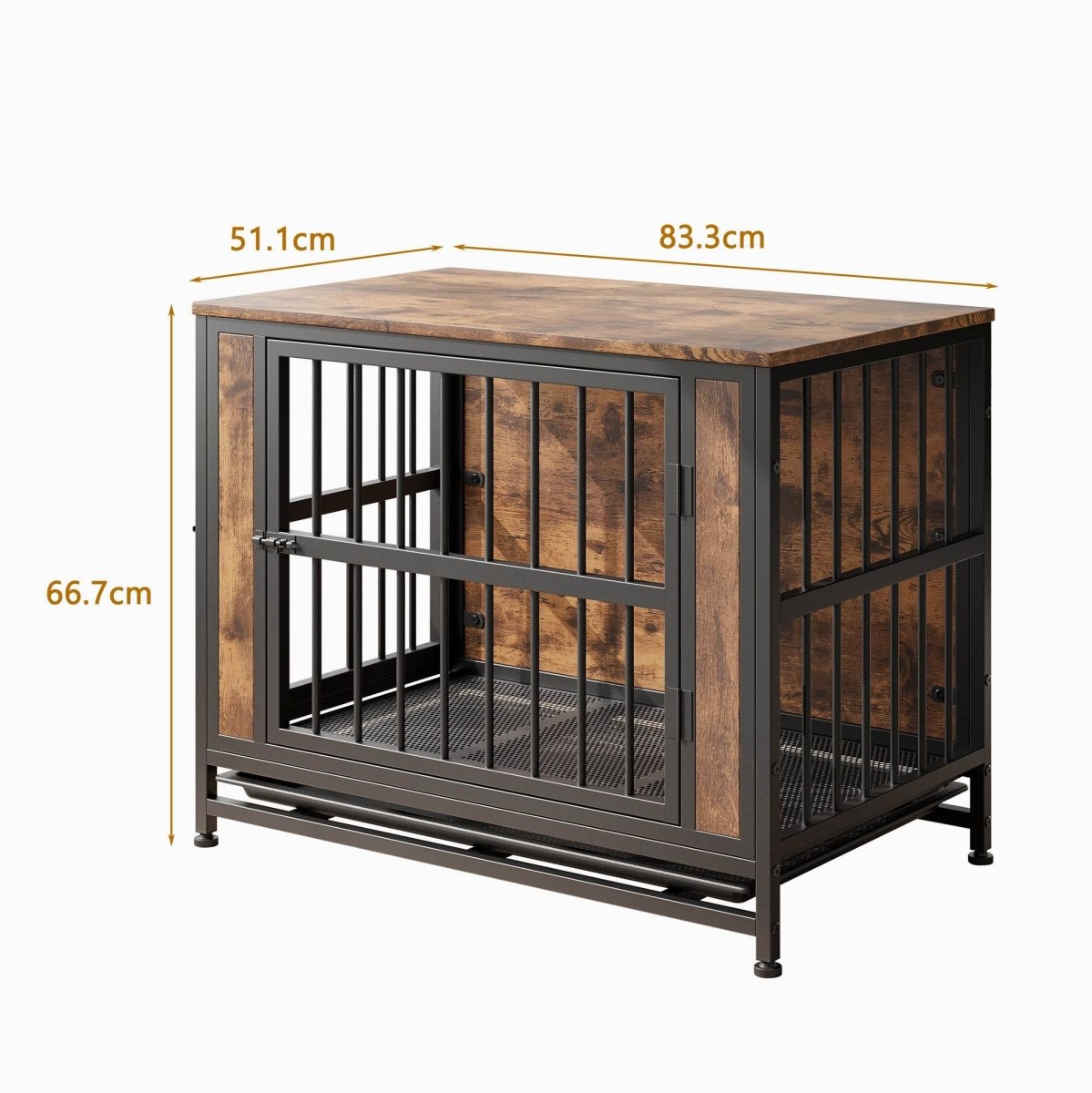 Decorative MDF Metal Dog Crate Furniture With Cushion - Serenova - Sleep Galleria