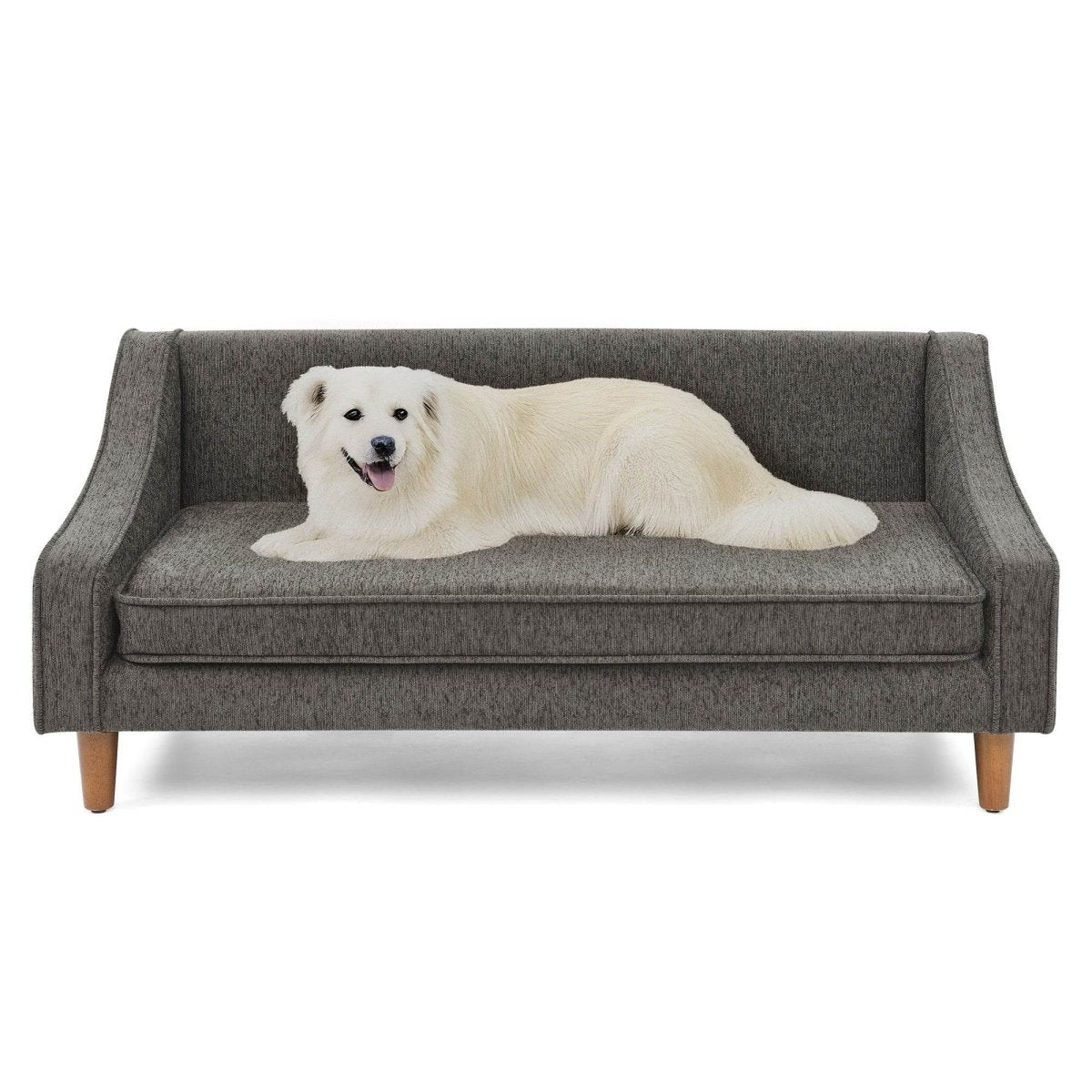 Durable Elevated Modern Linen Foam Dog Sofa Bed - Sleep Galleria