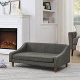 Durable Elevated Modern Linen Foam Dog Sofa Bed - Sleep Galleria