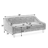 Durable Elevated Modern Linen Foam Dog Sofa Bed - Sleep Galleria