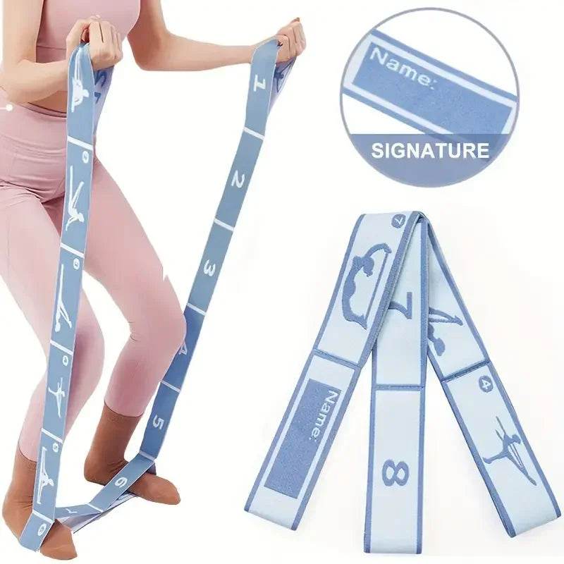Elastic Yoga Resistance Stretching Belt With Loops - Sleep Galleria