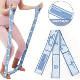 Elastic Yoga Resistance Stretching Belt With Loops - Sleep Galleria