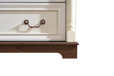 Farmhouse Style 6-Drawer Walnut MDF Dresser Chest - Sleep Galleria