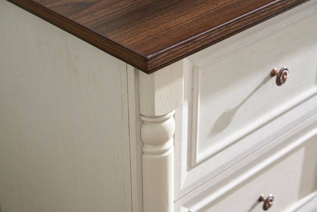 Farmhouse Style 6-Drawer Walnut MDF Dresser Chest - Sleep Galleria