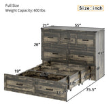 Full Size Murphy Bed Cabinet With Charging Station - Sleep Galleria