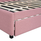 Full Upholstered Linen Daybed With Twin Trundle - Serenova - Sleep Galleria
