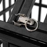 Heavy Duty 52-Inch Carbon Steel Dog Crate With Wheels - Sleep Galleria