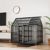 Heavy Duty 52-Inch Carbon Steel Dog Crate With Wheels - Sleep Galleria