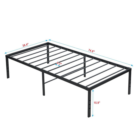 Heavy Duty Twin Metal Bed Frame With Storage - Serenova - Sleep Galleria