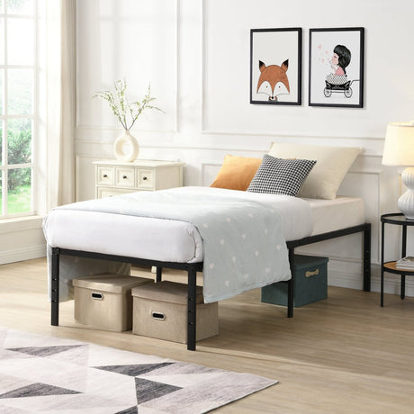 Heavy Duty Twin Metal Bed Frame With Storage - Serenova - Sleep Galleria