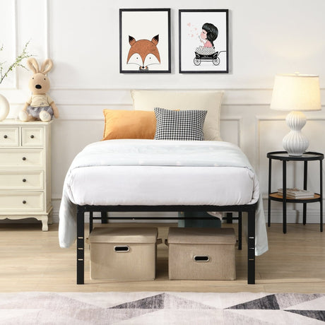 Heavy Duty Twin Metal Bed Frame With Storage - Serenova - Sleep Galleria