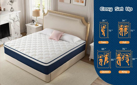 Medium Gel Memory Foam Hybrid Mattress With Pocket Springs - Serenova - Sleep Galleria