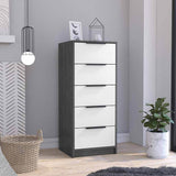 Modern 42-Inch Five Drawer Vertical Particle Board Dresser - Sleep Galleria