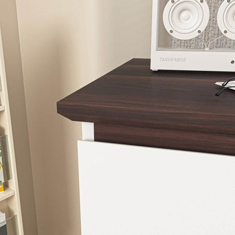 Modern 5-Drawer White Particle Board Dresser - Sleep Galleria