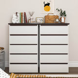 Modern 5-Drawer White Particle Board Dresser - Sleep Galleria