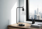 Modern Black Metal Table Lamp With USB Port - Sleep Galleria