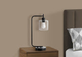 Modern Black Metal Table Lamp With USB Port - Sleep Galleria