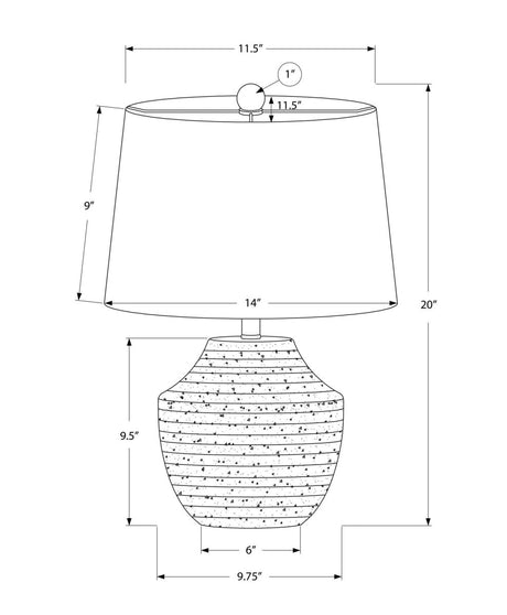 Modern Concrete Base Table Lamp With Ivory Shade - Sleep Galleria