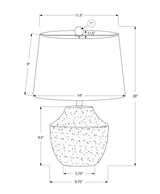 Modern Concrete Urn Base Table Lamp With Ivory Shade - Sleep Galleria