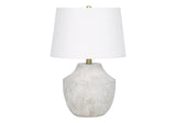 Modern Concrete Urn Base Table Lamp With Ivory Shade - Sleep Galleria