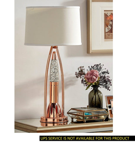 Modern Copper Finish Water Dancing Table Lamp - Serenova - Sleep Galleria