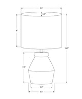 Modern Cream Ceramic Table Lamp With Ivory Shade - Sleep Galleria