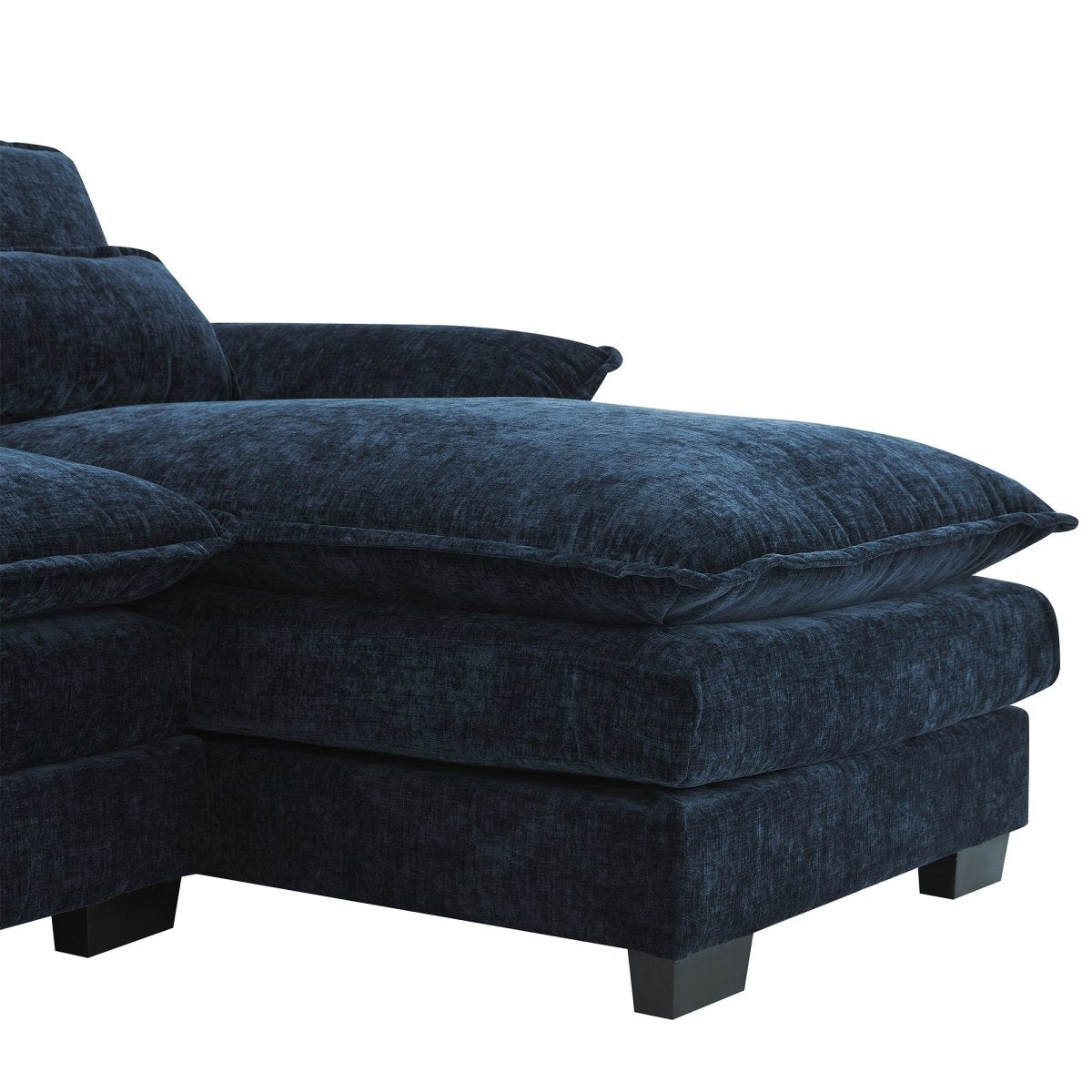 Modern Modular U - Shaped Chenille Sofa With Chaise And Pillows - Serenova - Sleep Galleria