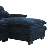 Modern Modular U - Shaped Chenille Sofa With Chaise And Pillows - Serenova - Sleep Galleria