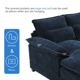 Modern Modular U - Shaped Chenille Sofa With Chaise And Pillows - Serenova - Sleep Galleria