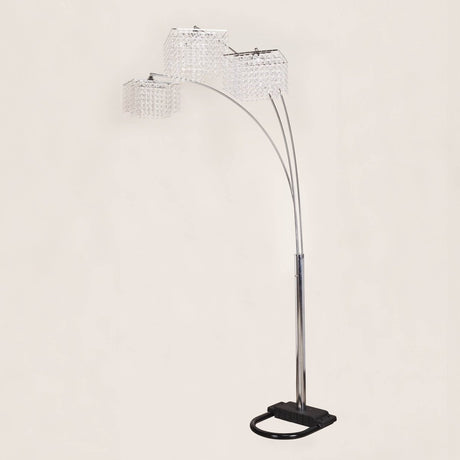 Modern Multi - Head Crystal Accents Arc Floor Lamp - Serenova - Sleep Galleria