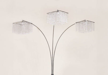 Modern Multi - Head Crystal Accents Arc Floor Lamp - Serenova - Sleep Galleria