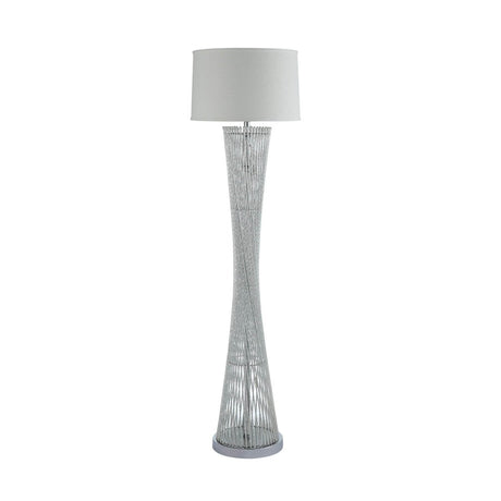 Modern Silver Finish LED Floor Lamp - Serenova - Sleep Galleria