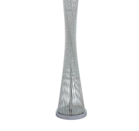 Modern Silver Finish LED Floor Lamp - Serenova - Sleep Galleria