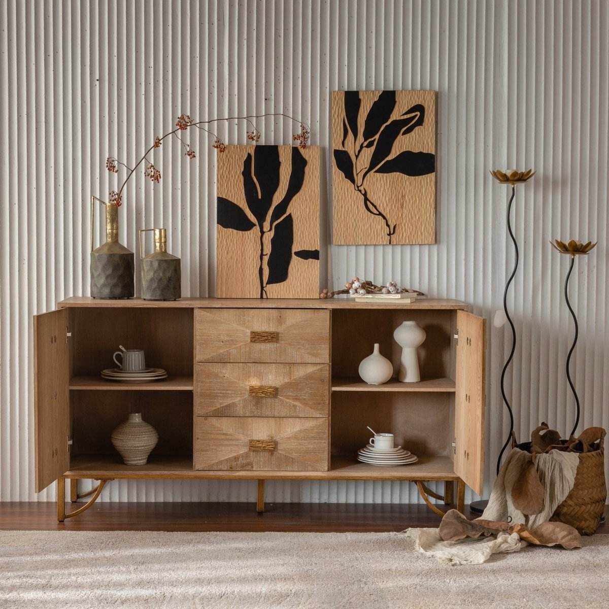 Modern Solid Wood 3-Drawer Dresser With Storage - Sleep Galleria
