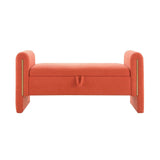 Modern Teddy Fabric Upholstered Storage Bench Seat - Sleep Galleria