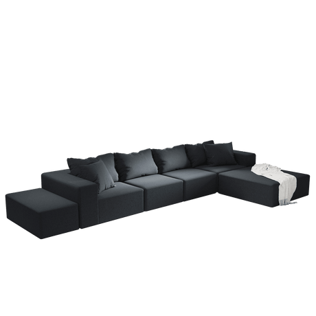 Modular Chenille Upholstered 6 - Seat Sectional Sofa Set - Serenova - Sleep Galleria