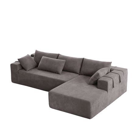 Modular Chenille Upholstered Convertible Sectional Sofa Set - Serenova - Sleep Galleria